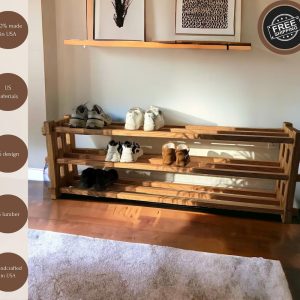 Shoe Rack,Entryway custom shoe organizer, Shoe Shelf,Wooden shoe rack, Shoe storage organizer, Shoe rack for closet, Entryway shoe organizer