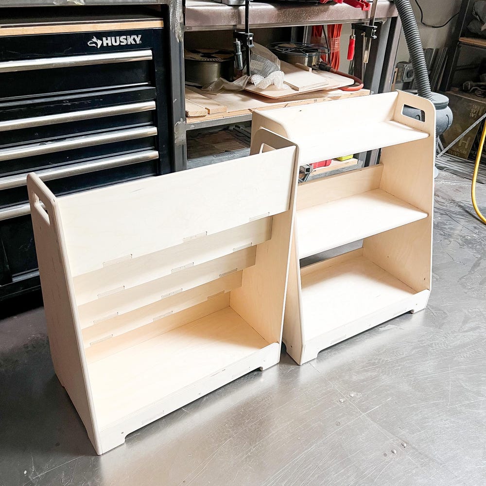 Made In USA! Montessori Bookshelf Toy Shelf Combo Set Montessori Wooden Furniture Wooden Bookshelf Toddler Birthday Gift Idea- LORI - Image 5