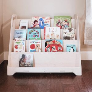 Made in USA! Montessori Bookshelf Toddler Book Shelf Montessori Wooden Furniture Wooden Book Shelf Toy Storage Toddler Gift- WAYLON