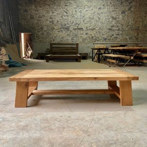 Modern Style Oak Coffee Table Reclaimed Wood, Natural Rustic Coffee Table Wood, Rustic Modern Oak Table, Furniture White Oak