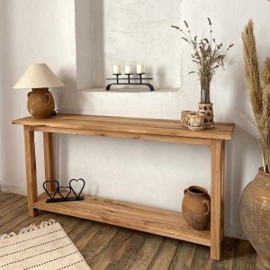 Rustic Wood Console Table for Entry, Rustic Modern Console Table Reclaimed Wood, Rustic Entryway Table Oak