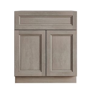 24" Grey Bathroom Vanity for Single Sink, Greige Stained Traditional Comtemporary Bath Cabinet Furniture Storage Organization