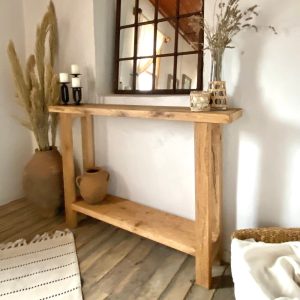 Tall Narrow Oak Console Table, Skinny Rustic Sofa Table, Narrow Entryway Table Wood, Rustic Console Table Hallway