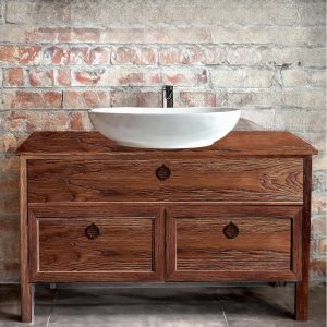 rustic handmade custom size wooden bathroom vanity cabinet old style farmhouse decor sink table liveedge reclaimed solid wood countertop