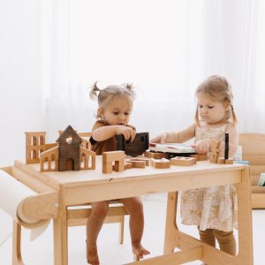 Christmas Village Set, Montessori Toys, Holiday Decor, Building Blocks for Toddler, Reusable Christmas Decoration, Wooden Village Houses