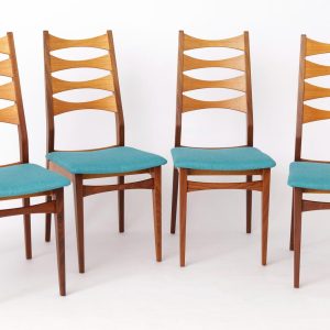 Set of 4 Vintage Beech Dining Chairs – German Craftsmanship, 1960s