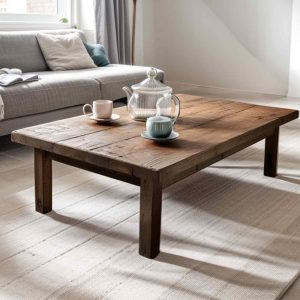 Rustic Coffee Table for Living Room, Handmade Reclaimed Wood, Barnwood Coffee Table, Rustic Natural Finish, Gift for Her/Woman