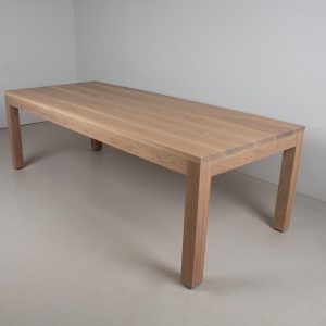 8 ft Dining Table in Oak Wood with a Clear Finish, Custom Parsons Table with Modern Styling, Oak Table for Kitchen or Dining Room