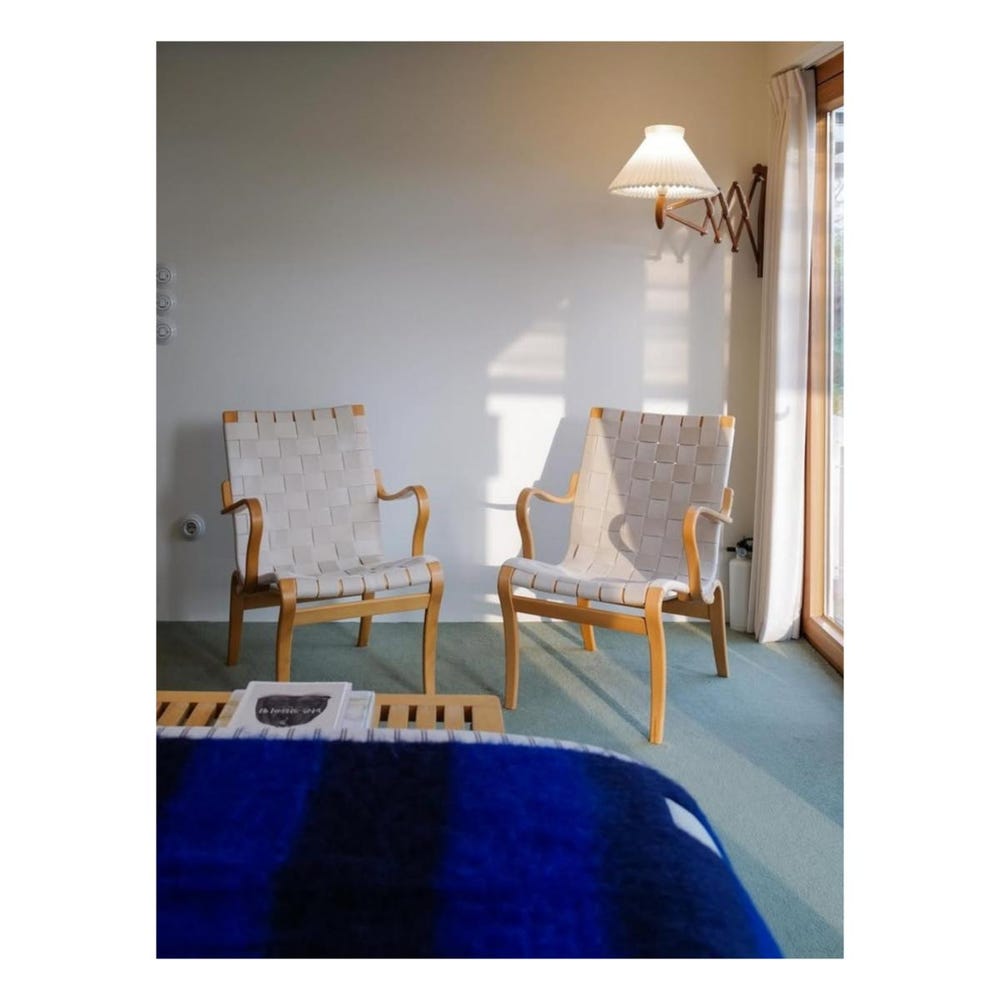 Bruno Mathsson chair, Scandinavian lounge chair wooden mid century accent chair sculptural, swedish livingroom furniture, mcm armchair vowen - Image 9