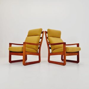 Mid century teak easy lounge chairs by Johannes Andersen for Silkeborg, 1960s