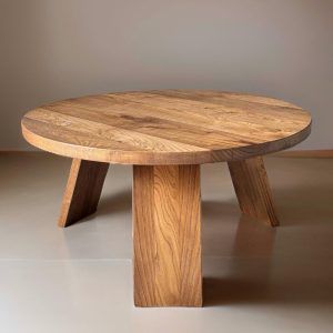 Modern Rustic Round Coffee Table Wood, Modern Unique Coffee Table, Handmade Modern Furniture
