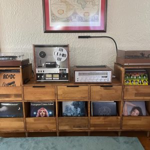 Large Vinyl Record Console, Record Player Stand, Record Console, Vinyl End Table, Vinyl Console