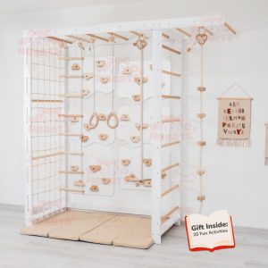 90x90" Swedish Ladder, Montessori Climbing Wall, Climb Board for Kids, Indoor Climbing Wall, Toddler Climbing Gym, Monkey Bars, Indoor Swing