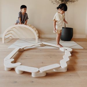 POLKU Balance Beam - Wooden Montessori Balance Beam For Toddlers And Kids - M & L Sets