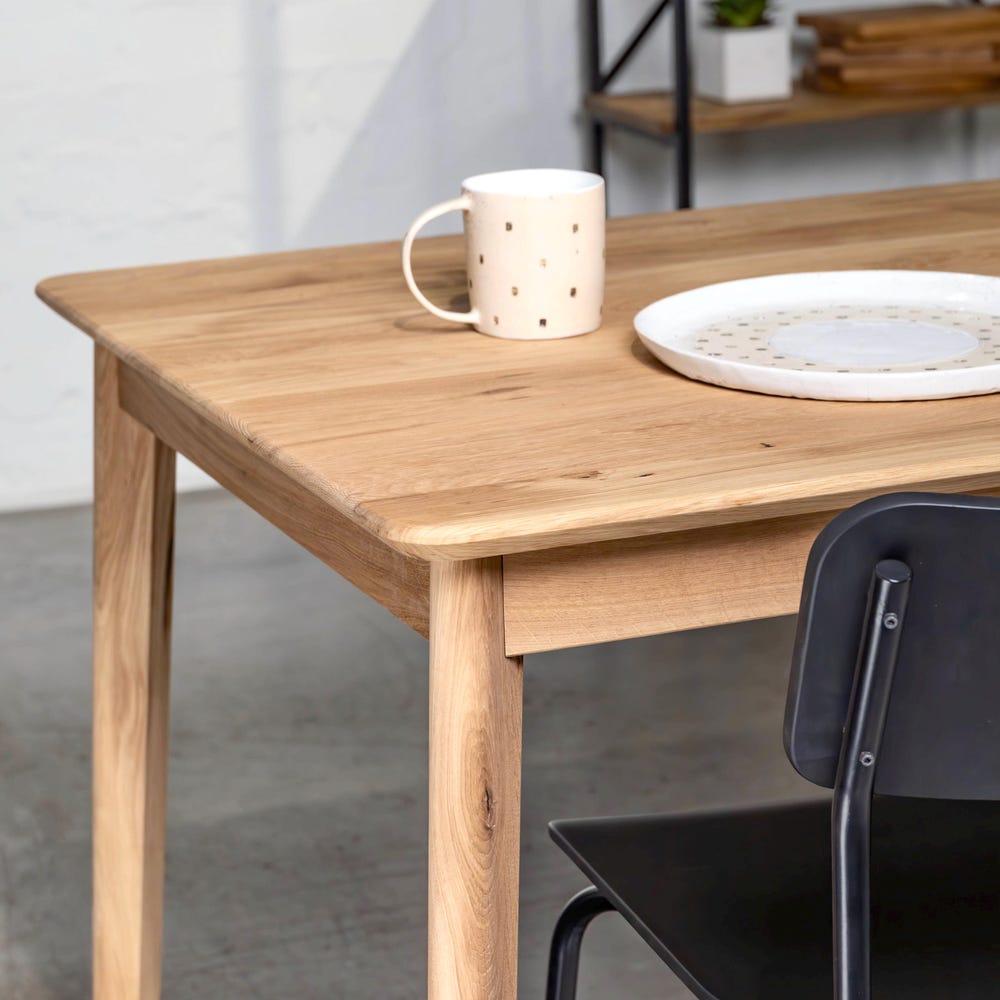 Farmhouse Furniture Oulu Wooden Oak Dining Table Unique Solid Wooden Dining Table Elegant Handmade Furniture Oak Solid Wooden Dining Table - Image 7