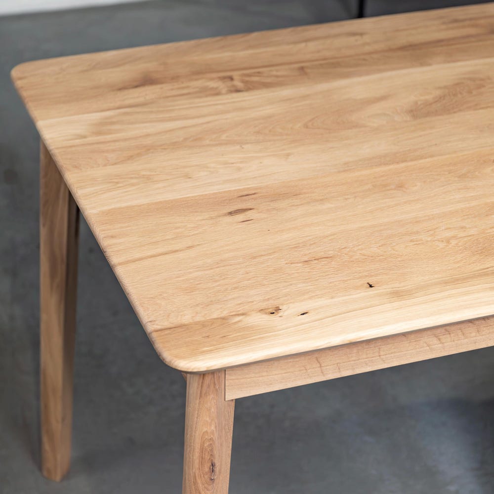 Farmhouse Furniture Oulu Wooden Oak Dining Table Unique Solid Wooden Dining Table Elegant Handmade Furniture Oak Solid Wooden Dining Table - Image 9