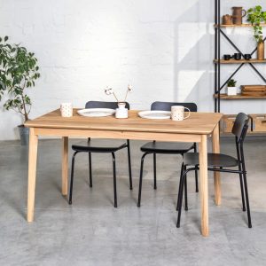 Oak Dining Table Oulu Wooden Oak Exclusive Solid Handmade Scandinavian Furniture Wooden Table Elegant Oak Wooden Dining and Kitchen Table