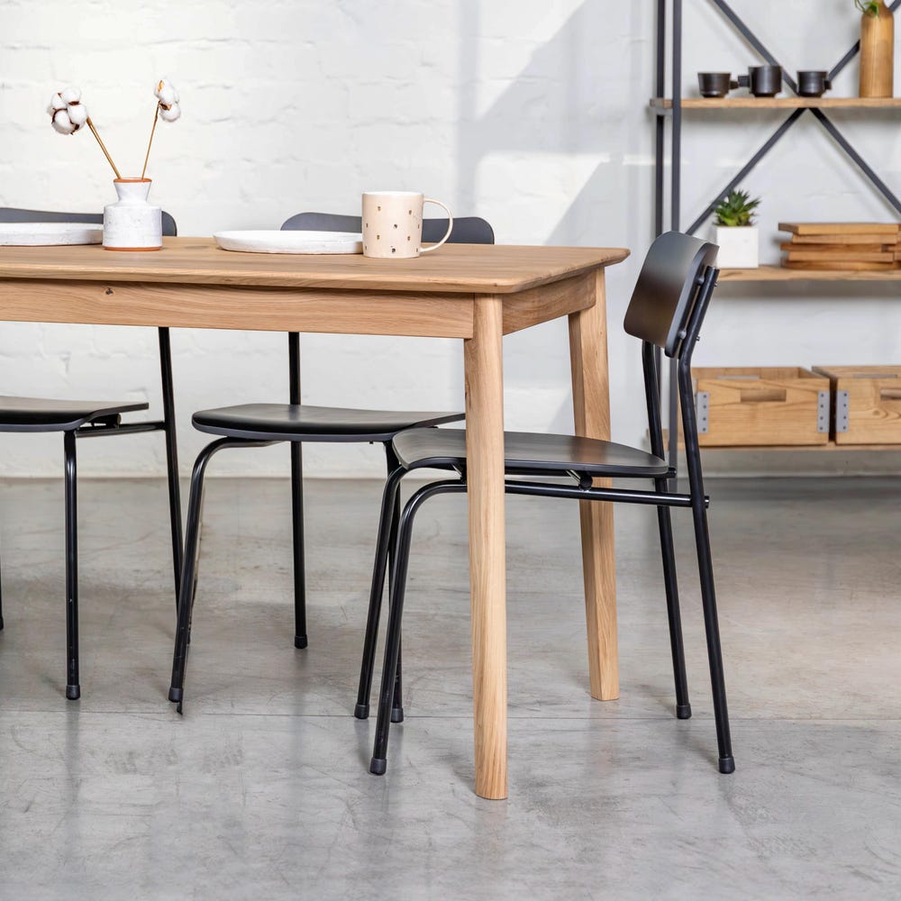 Farmhouse Furniture Oulu Wooden Oak Dining Table Unique Solid Wooden Dining Table Elegant Handmade Furniture Oak Solid Wooden Dining Table - Image 11