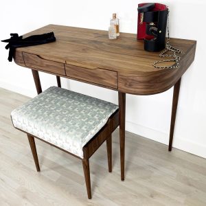 Curve Vanity , Dressing Table  in solid American Oak or Walnut