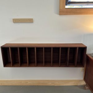 SAMPLE!  Walnut Floating Storage Shelf