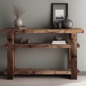 rustic handmade custom size wooden console table entryway hallway table farmhouse livingroom decor reclaimed solid barn wood dressuar table