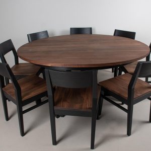 Modern Farmhouse Tables, Farmhouse Kitchen Dining Set, Wood Kitchen Table and Chairs Set, Walnut and Oak Farmhouse Table and Chairs