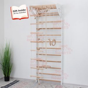 Swedish Ladder with Rope Accessories, Adjustable Climbing Wall, Toddler Climbing Gym, Montessori Play Gym, Montessori Climber