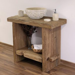 Rustic Bathroom Vanity – Handmade Reclaimed Wood Sink Cabinet – Solid Wood Farmhouse Vanity – Mother’s Day Gift Idea
