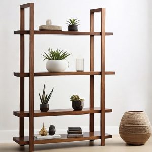 Custom Size Solid Wood Shelving Unit - Custom Size Bookshelves, Minimalist Shelving Unit, Sideboard, Plant Stand, Wooden Storage Unit