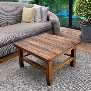 Solid Rustic wooden coffee table - Custom Handcrafted Farmhouse Small Live Edge Reclaimed and Barn Wood tables - Unique Design- Home Decor