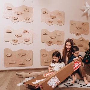 Indoor Rock Climbing Wall, Kids Wall, Playroom, System Wall, Montessori Climbing Wall