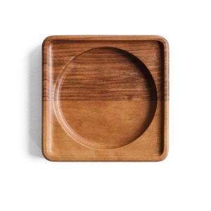 Handcrafted Beech Wood Coaster, Wooden Organizer, Minimalist Desk Organizer, Eco-Friendly Gift for Home Office Workspace Decor, Gift for Him