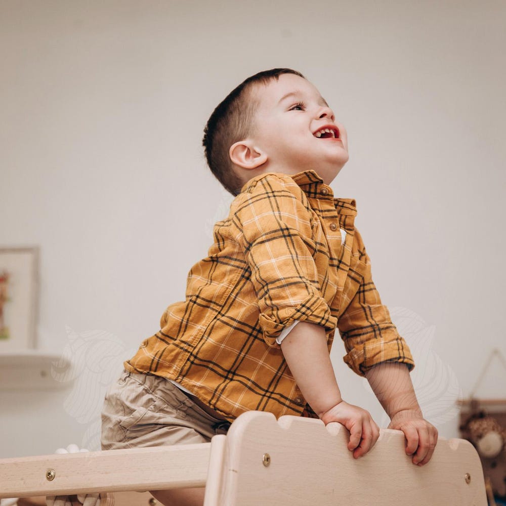 Scandinavian Wooden Climbing Tower, Montessori Indoor Play Gym for Toddlers, Non-Toxic Climbing Set with Ramp, Ladder, Swings, and Play Mat - Image 4