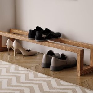 Wooden Shoe Rack Organizer - Multi-Tiered Shoe Rack for Entryway, Closet, or Hallway, Space-Saving Shoe Rack for Neat Shoe Storage