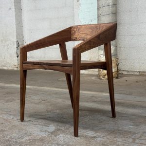 Osteria Dining Chair with Arms, Walnut Armchair | Modern Chair | Removeable Cushion