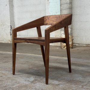 Osteria Dining Chair with Arms, Walnut Armchair | Modern Chair | Removeable Cushion