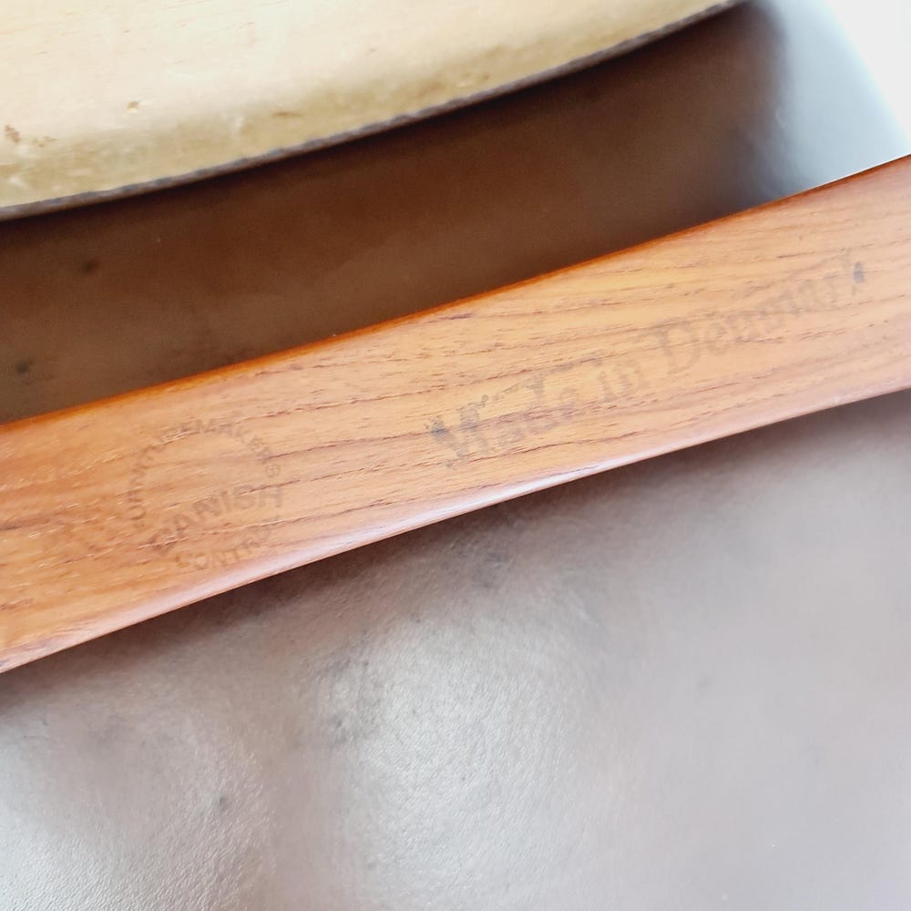 Mid Century Dansih Teak and Leather chair by Henning kaernulf, 1960s Set of 4 - Image 11