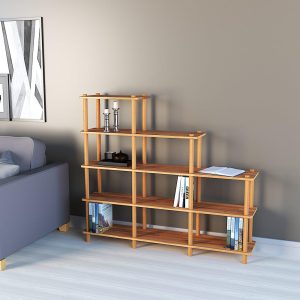 il_1000x1000.6530505417_7tir.jpg Custom Size Solid Wood Ladder Shape Bookcase, Solid Beech Wood Object Display, Livingston Room Bookshelf, Custom Desing Shelving Units