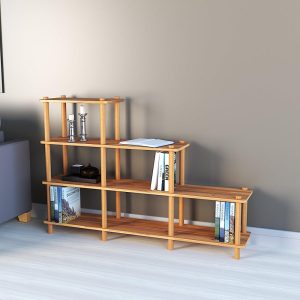 il_1000x1000.6530555871_ouxk.jpg Custom Size Solid Wood Bookcase, Solid Beech Wood Object Display, Ladder Shape Modern Wooden Bookshelf, Custom Desing Shelving Units