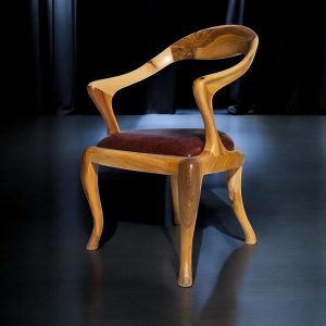 Walnut Dining Chair Modern Wooden Chairs for Living Room & Kitchen Table Seating Comfortable Solid Wood Chair