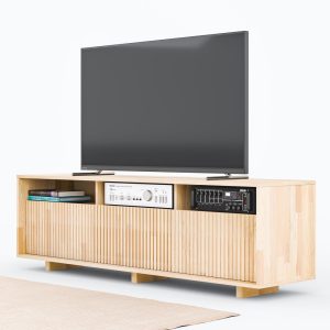 Solid Wood Tv Stand, Wood Media Console, Wood Entertainment Center