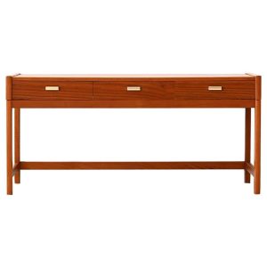 Danish teak entryway table with drawers mid century console table entryway chest of drawers mcm side table Scandinavian minimalist furniture