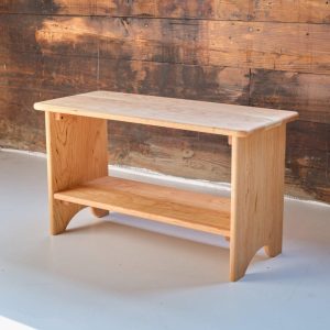 Cherry Wood Storage Bench - 32 x 18 x 14 inches