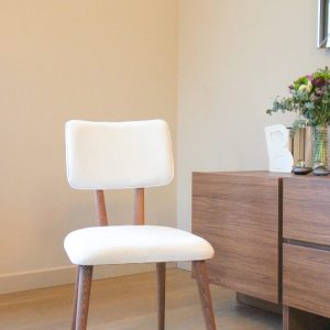 Polly White Modern Wooden Dining Chair – Minimalist Furniture for Home, Office, and Living Spaces, Easy Assembly