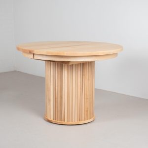 Extending Round Dining Table, Extendable Pedestal Table, Round Wood Table Extending, Round Farmhouse Extendable Dining Table