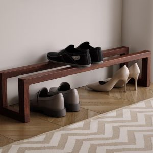 Solid  Shoe Rack, Handmade Oak Shoe Shelf for Entryway, Durable & Eco-Friendly Shoe Storage, Custom Wooden Organizer for Home
