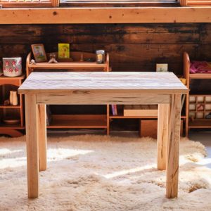 Maple Rustic Rough Sawn Table with Sturdy Legs - Adult Height 42 x 28 x 30 inches