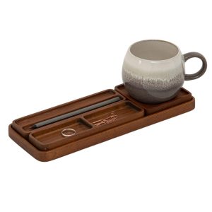 Minimalist Wood Desk Organizer Set, Pen Holder, Coaster, Phone Stand, Handmade Office Accessories, Wooden Desk Accessories, Gift for Him