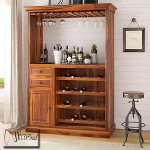 Guyana Wine Display Cabinet. Vintage Wine Storage. Coffe Bar Table. Retro Coffee Cabinet bar Storage