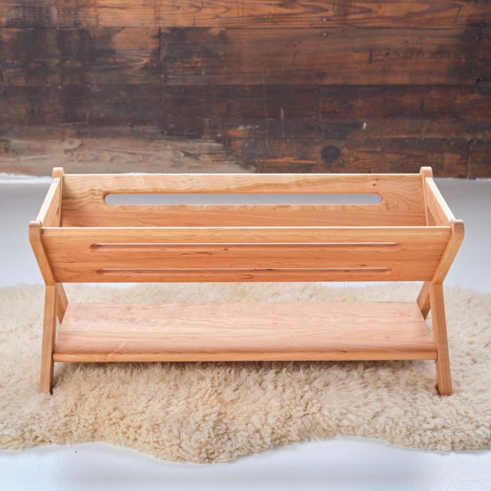 Trough-Style Bookcase/Storage - Maple Wood, Cherry Wood, or Painted options - 32 x 16 x 15 3/4 inch - Image 3